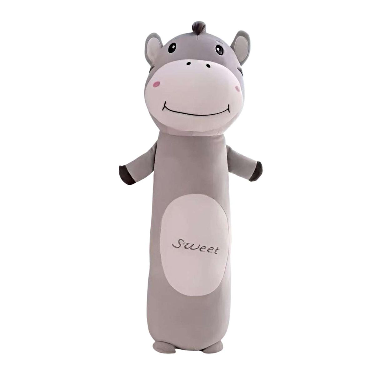 GENERICO - ALMOHADA COJIN PELUCHE CABALLO GRIS