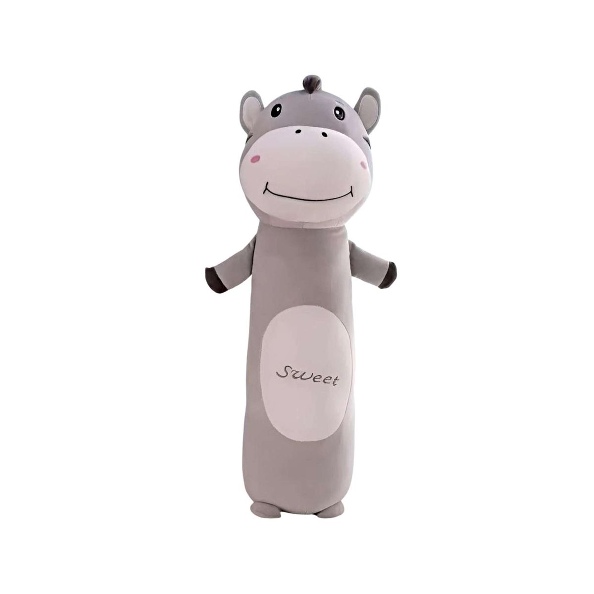 GENERICO - ALMOHADA COJIN PELUCHE CABALLO GRIS