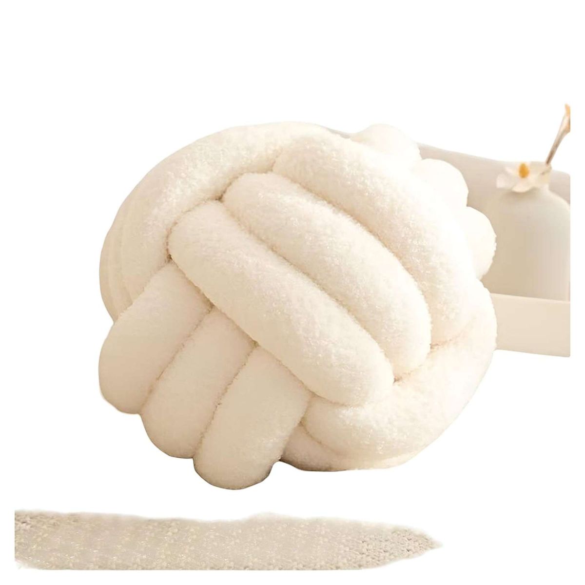 GENERICO - ALMOHADA COJIN NUDO BLANCO 22 CM