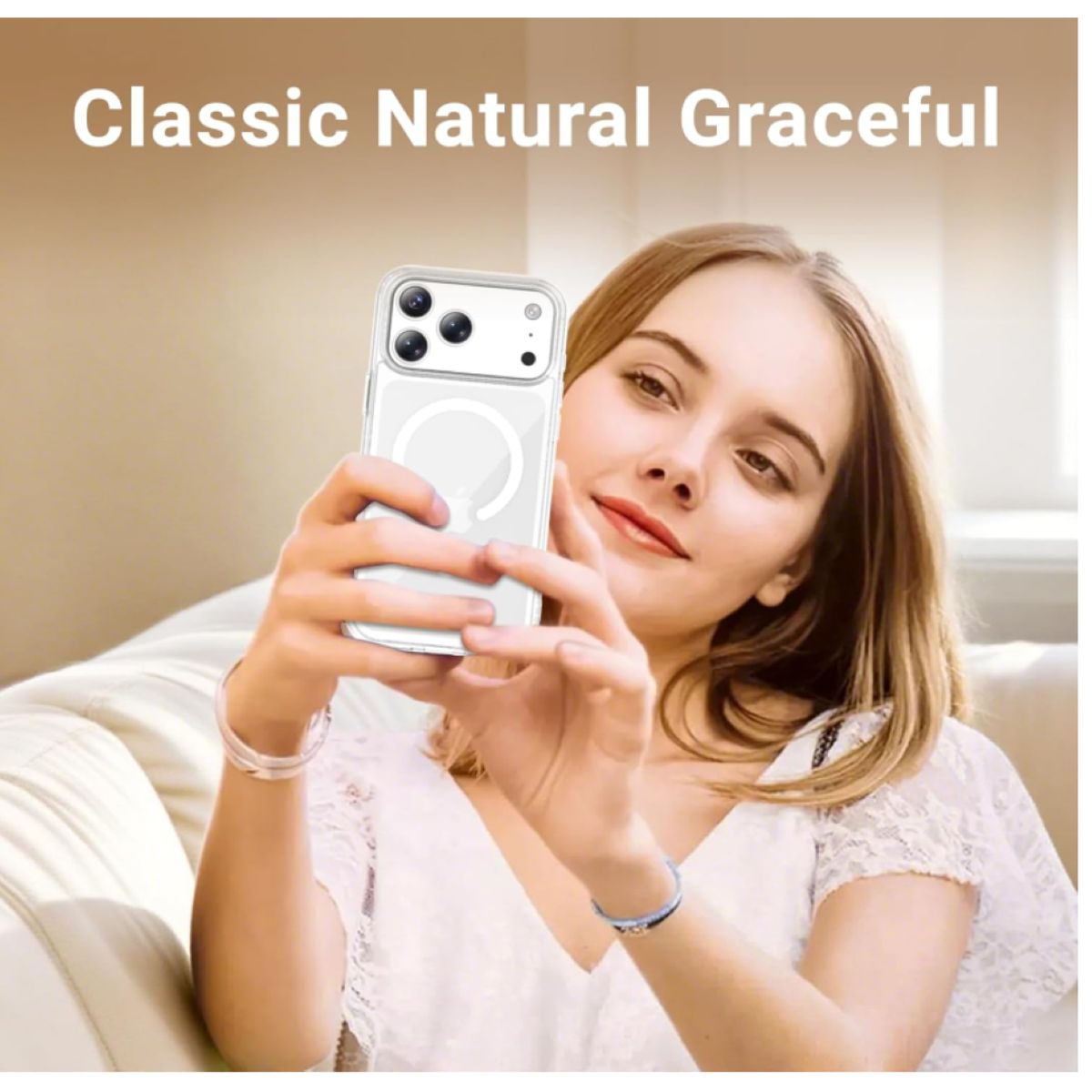 GENERICO - Carcasa Para iPhone 17 Pro Transparente MagSafe