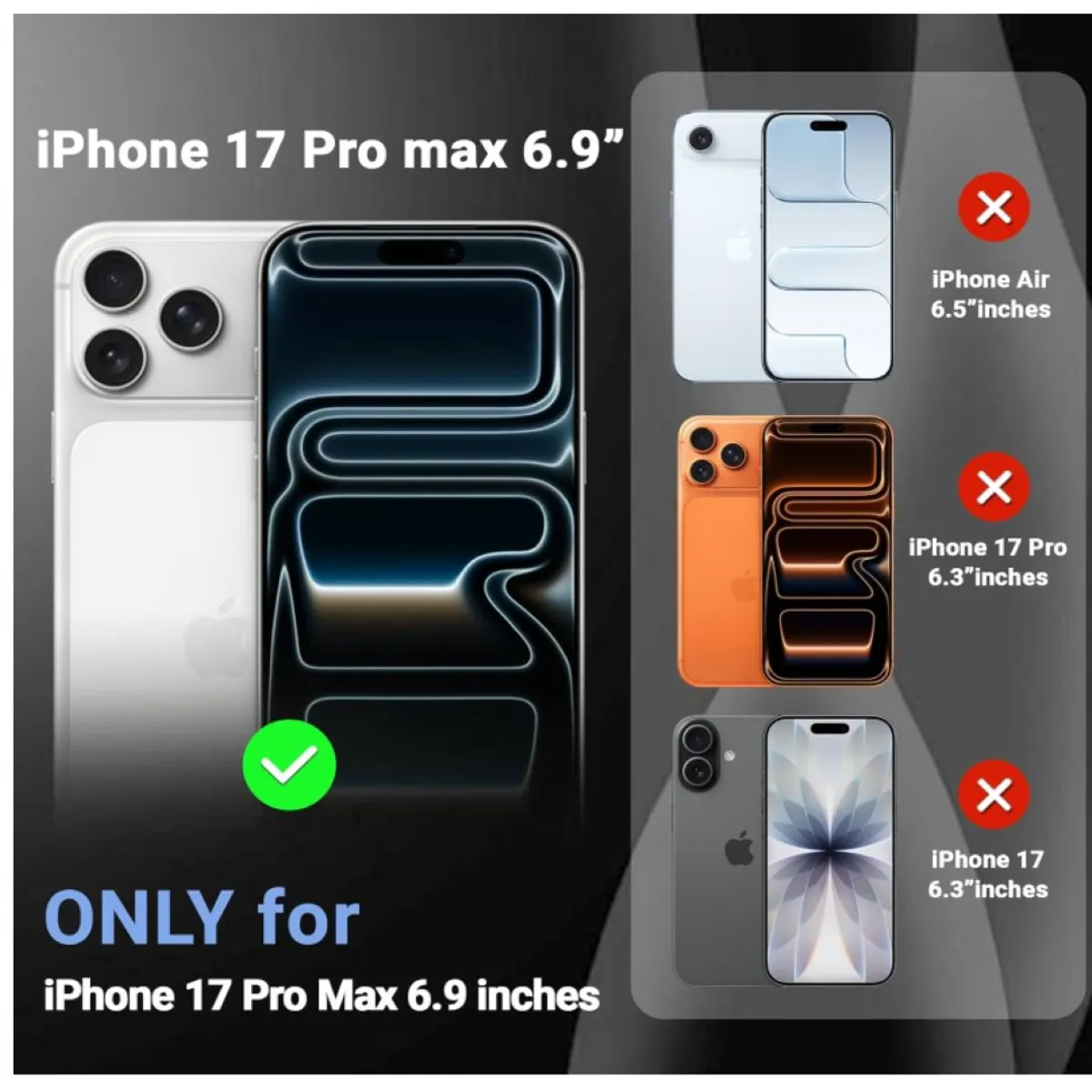 GENERICO - Carcasa Para iPhone 17 Pro Max Transparente MagSafe