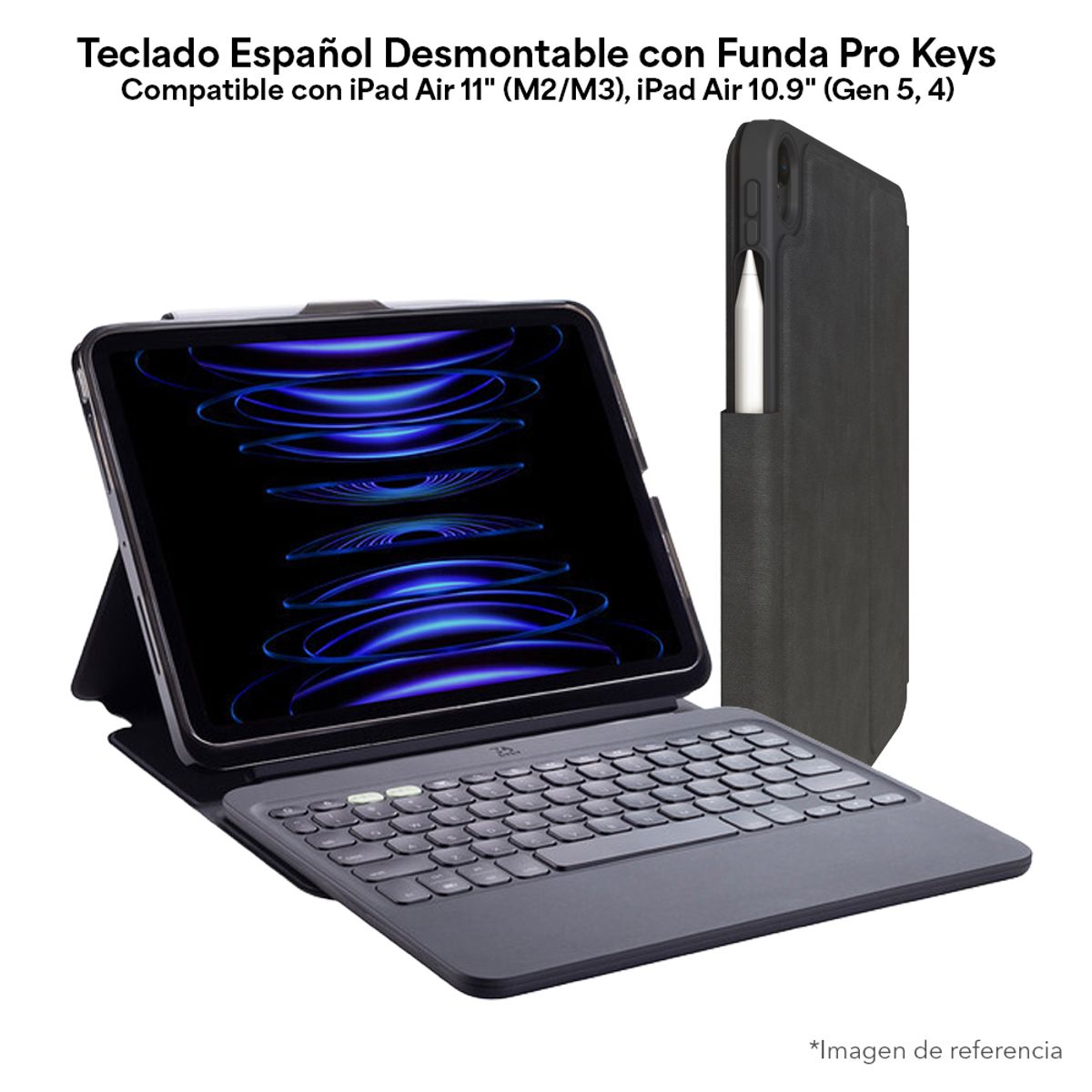 ZAGG - Teclado con Funda Pro Keys 2 para iPad Air 11 (M2, M3) ES