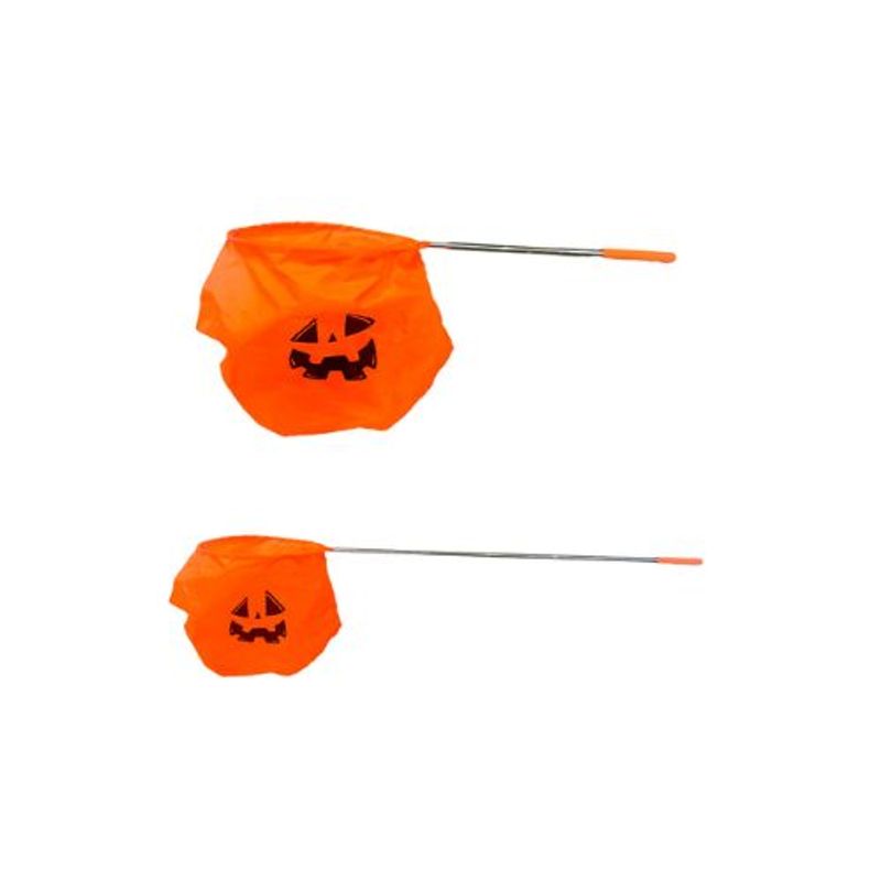 GENERICO - Stick Retractil Calabaza Naranja 84CM Bolsa X 1 Unidad
