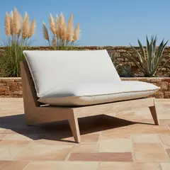 DECO EXTERIOR - Sofa de exterior Vigo 2 cuerpos - madera Teka