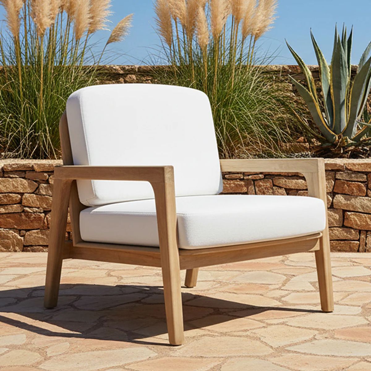 DECO EXTERIOR - Sofa de exterior Santerra 1 cuerpo - madera Teka