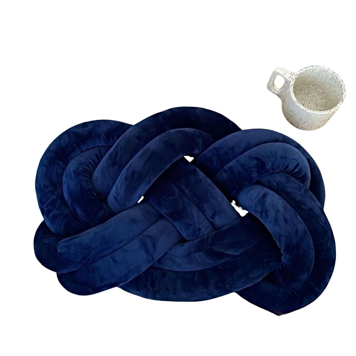 GENERICO - ALMOHADA COJIN NUDO GRANDE AZUL 45 CM