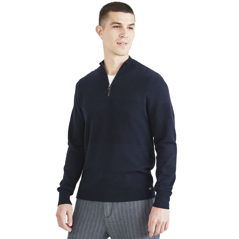 DOCKERS - Sweater Hombre Quarter-Zip Regular Fit Azul Dockers