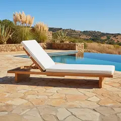 DECO EXTERIOR - Reposera Terraza Sagaro - Madera teka