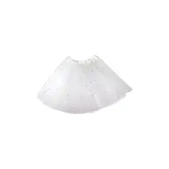 GENERICO - Falda Ballerina Escarcha Blanca 30 Cm X1 Unidad