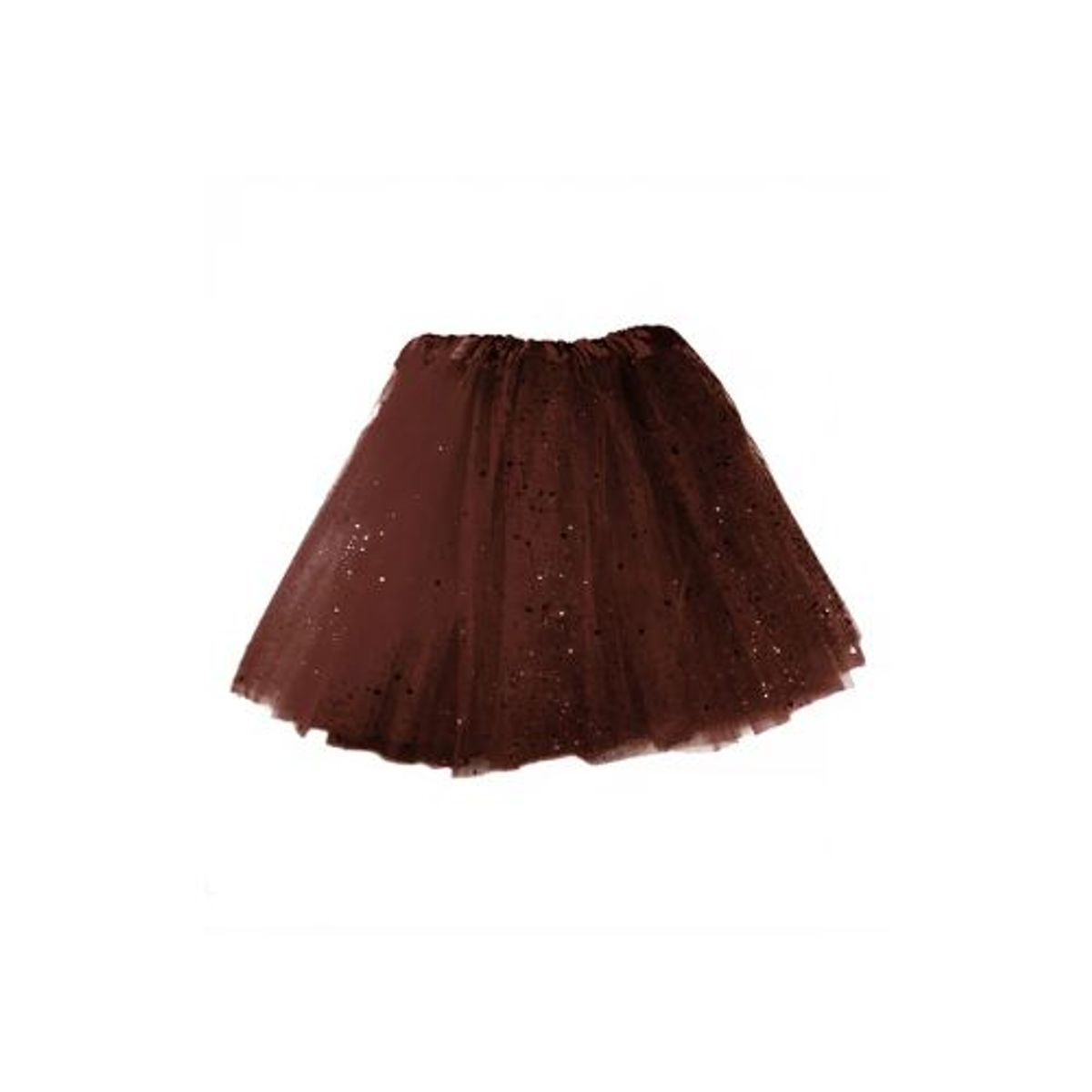 GENERICO - Falda Ballerina Escarcha Marron 30 Cm X1 Unidad