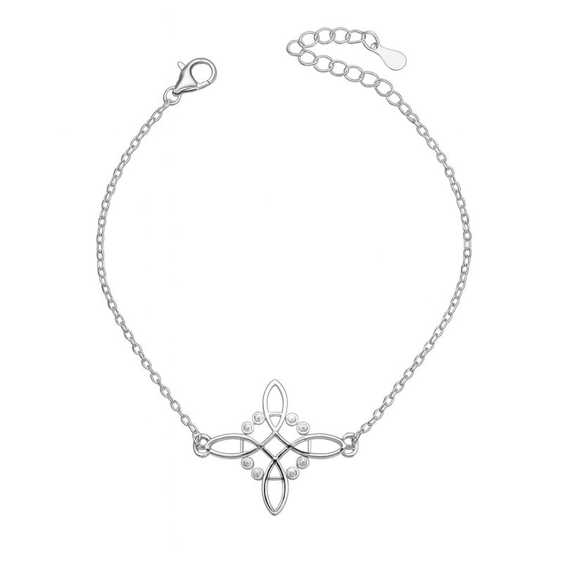 TODOJOYAS - Pulsera Plata 925 Nudo de Bruja Celta Circones