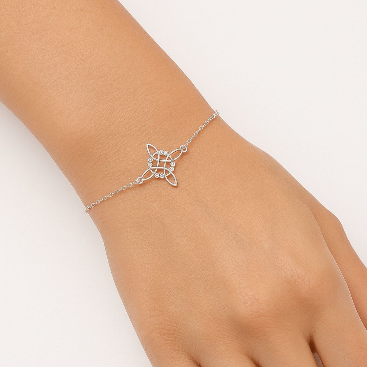 TODOJOYAS - Pulsera Plata 925 Nudo de Bruja Celta Circones