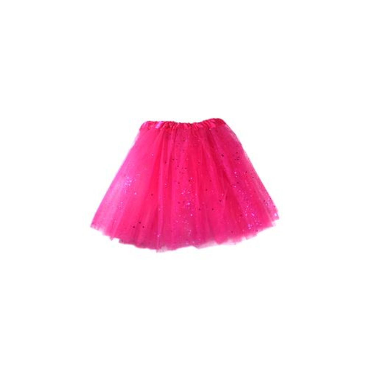 GENERICO - Falda Ballerina Escarcha Fucsia 30 Cm X1 Unidad