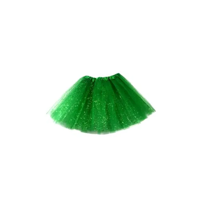 GENERICO - Falda Ballerina Escarcha Verde 30 Cm X1 Unidad