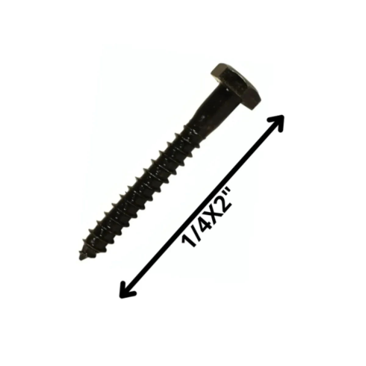 GENERICO - Tornillo Tirafondo Hexagonal Pavonado 1/4X2 1000 Unds