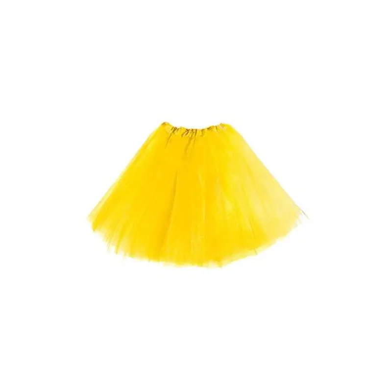 GENERICO - Falda Ballerina Lisa Amarillo 30 Cms X 1 Unidad