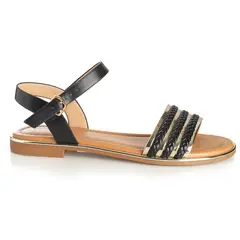 VIA UNO - Sandalia Mujer Negro 22601631