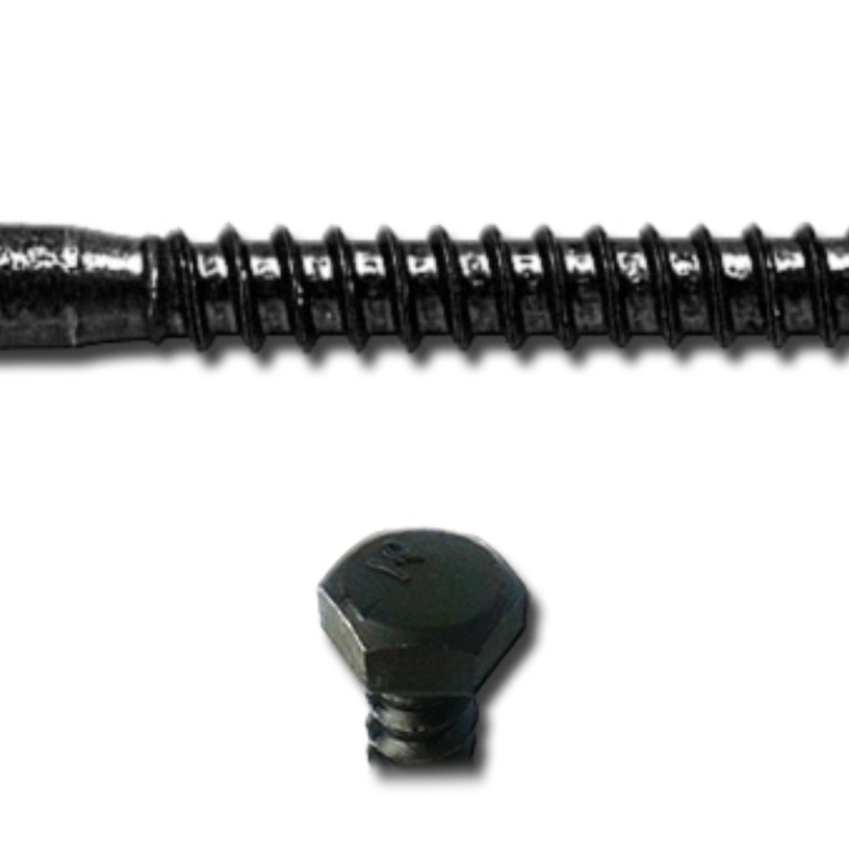 GENERICO - Tornillo Tirafondo Hexagonal Pavonado 1/4X4 1/2 100 Unds