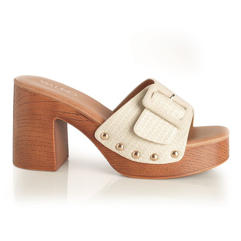 VIA UNO - Sandalia Mujer Via Uno Beige 22633616
