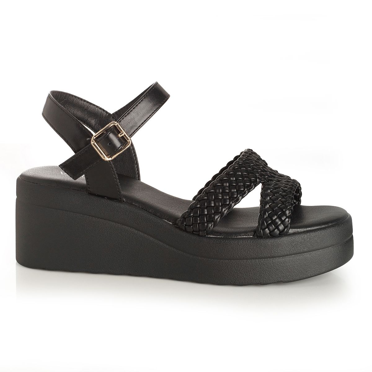VIA UNO - Sandalia Mujer Via Uno Negro 22642609