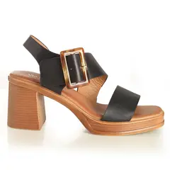 VIA UNO - Sandalia Mujer Negro 22633614