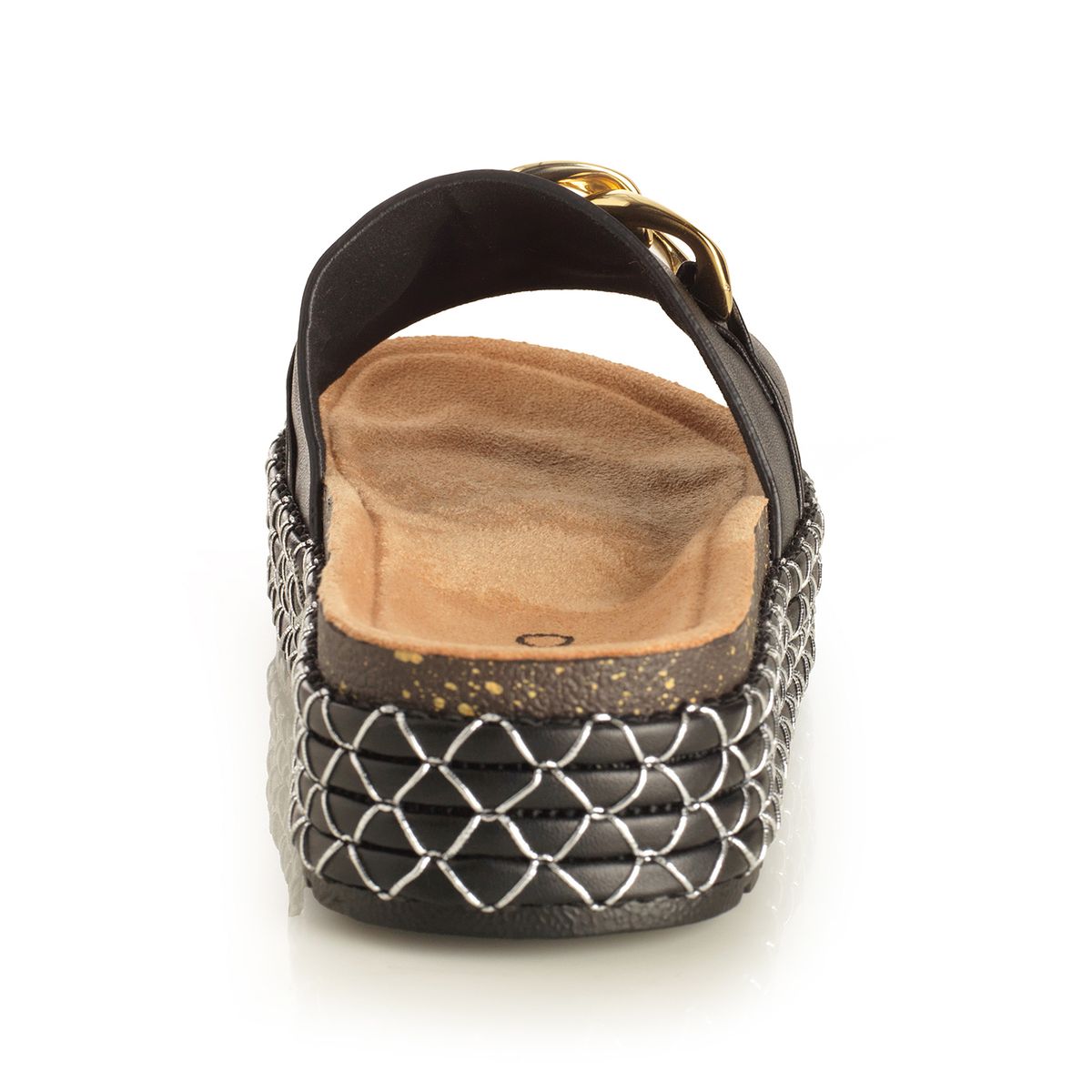 VIA UNO - Sandalia Mujer Via Uno Negro 22642616