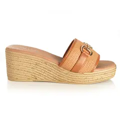 VIA UNO - Sandalia Mujer Camel 22642611