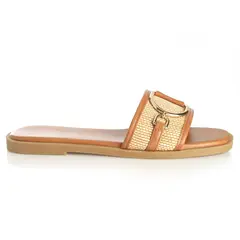 VIA UNO - Sandalia Mujer Camel 22601642