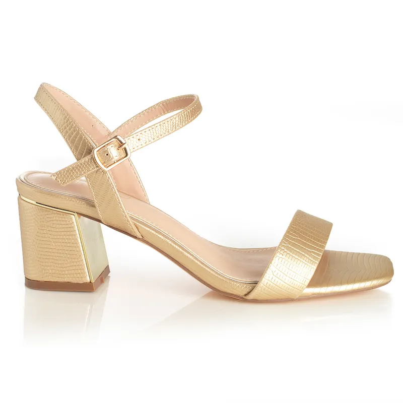 VIA UNO - Sandalia Mujer Via Uno Dorado 22633626