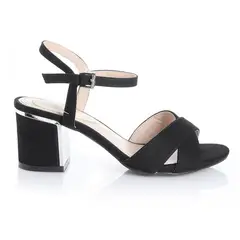 VIA UNO - Sandalia Mujer Negro 22632618