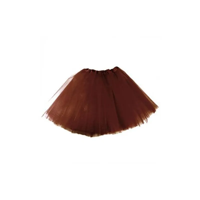GENERICO - Falda Ballerina Lisa Café 30 Cms X 1 Unidad