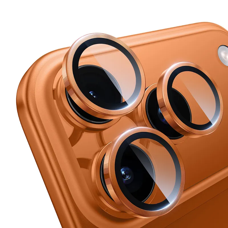 GENERICO - Protector de Camara Para iPhone 17 Pro - Naranja