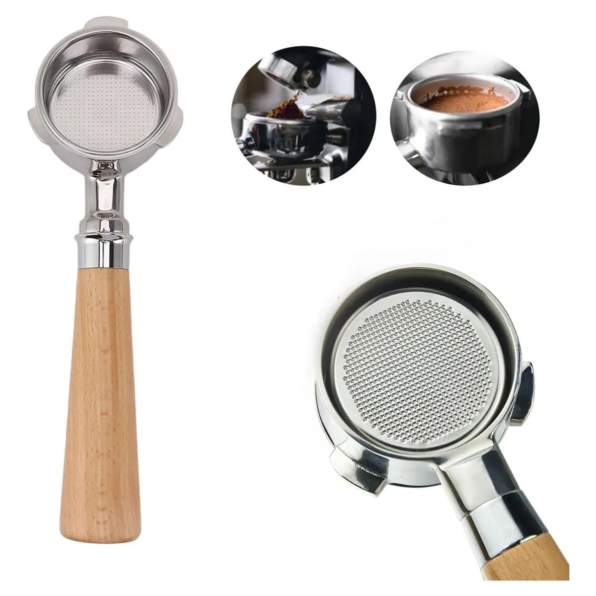 GENERICO - Portafiltro Sin Fondo 51mm Para Cafetera Espresso Delonghi