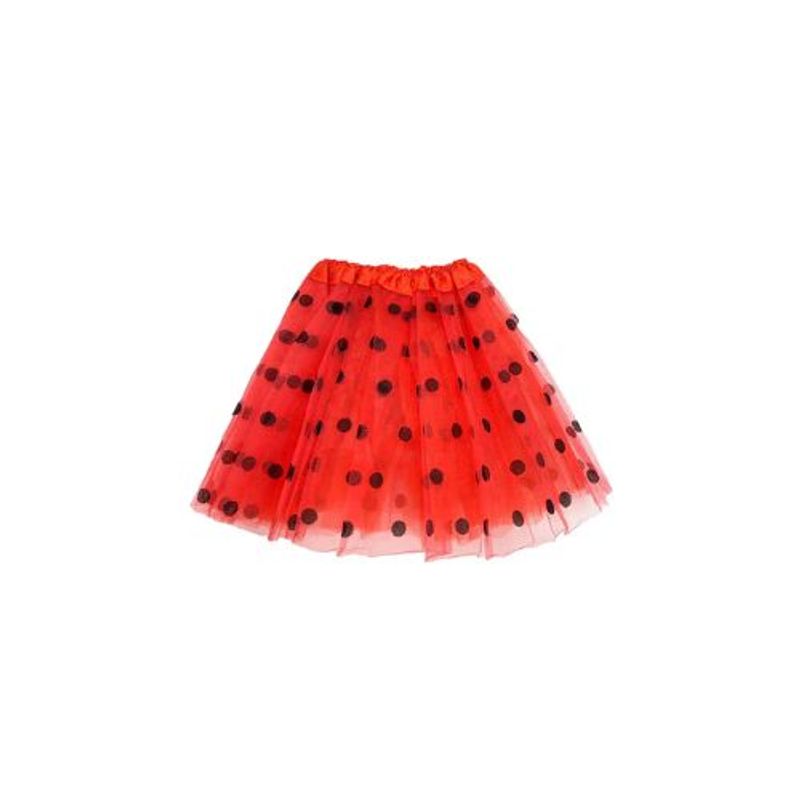 GENERICO - Falda Ballerina Rojo Polka 30 Cms X 1 Unidad