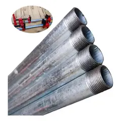 GENERICO - 4 Tubos Galvanizados 1,2mt De Largo C/u Para Prensa Tubo 3/4