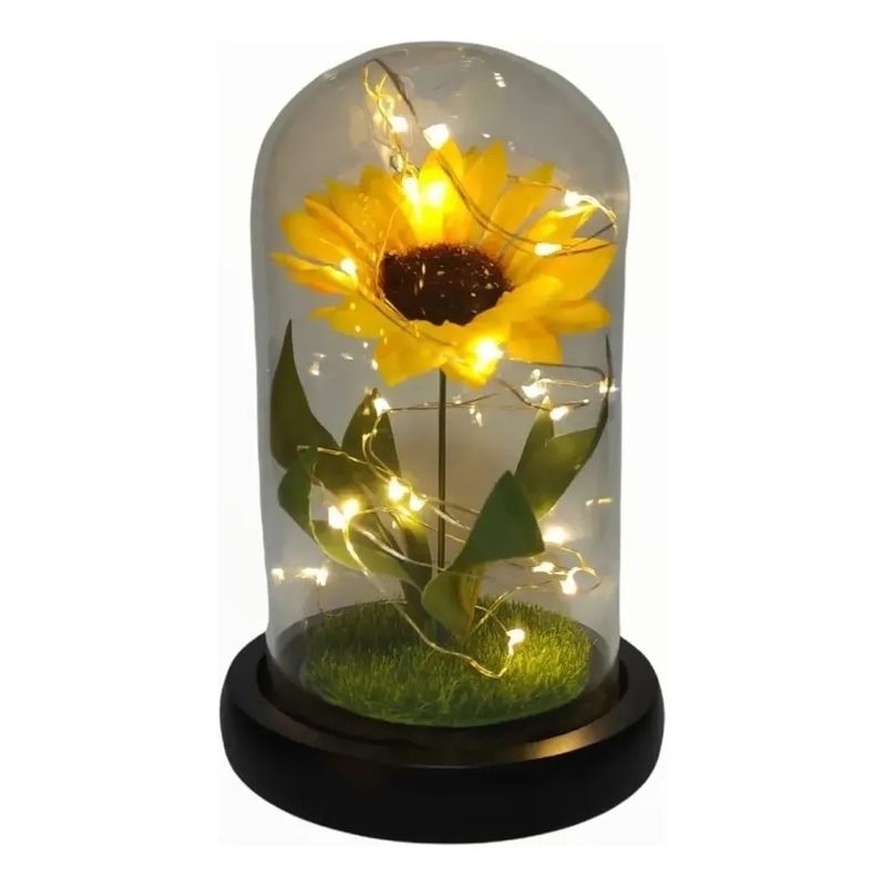 GENERICO - Girasol Eterno Lampara Cúpula Bella Y La Bestia Decoracion