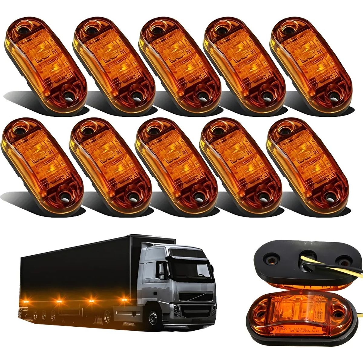 GENERICO - Focos Luces Laterales Posición Trochas Universal Led 12v 24v