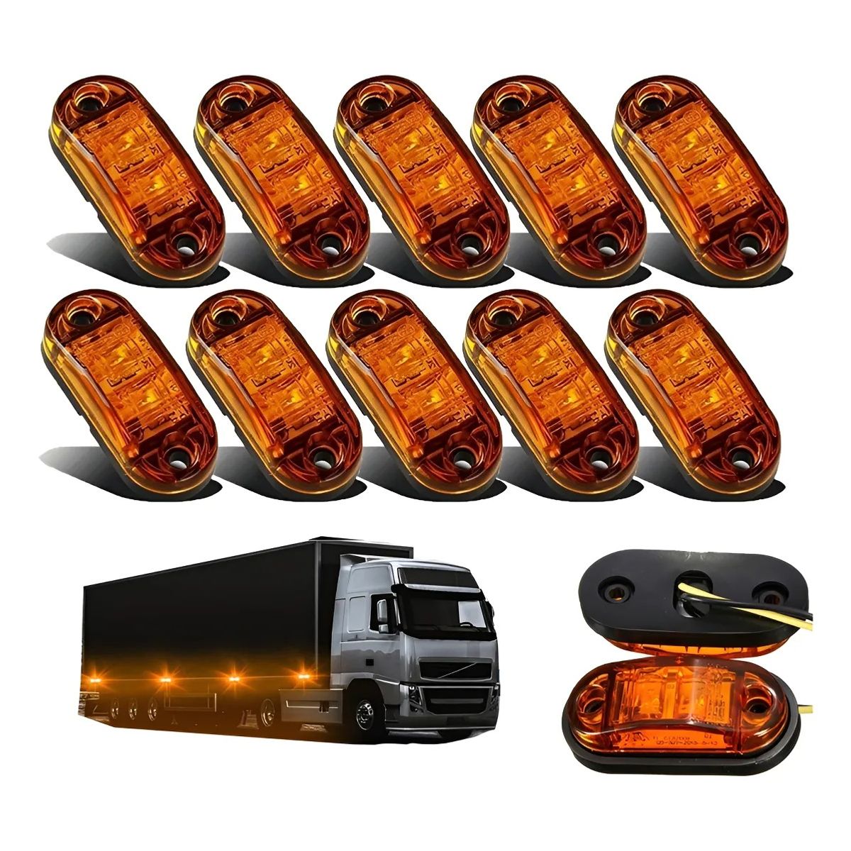 GENERICO - Focos Luces Laterales Posición Trochas Universal Led 12v 24v