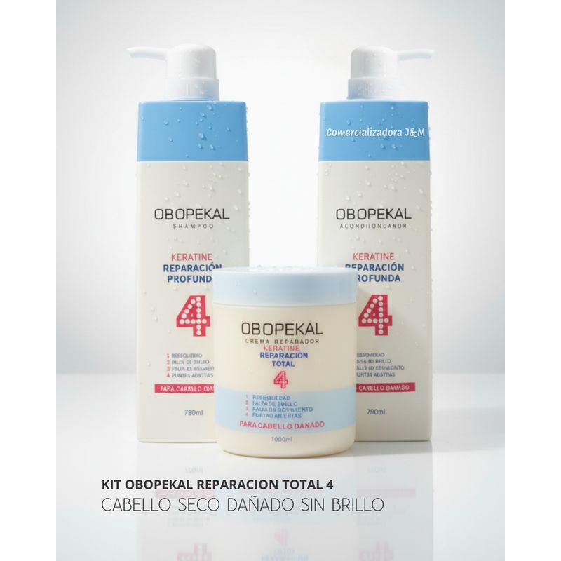 OBOPEKAL - Kit Capilar Obopekal Reparación Total Cabello Seco y Dañado