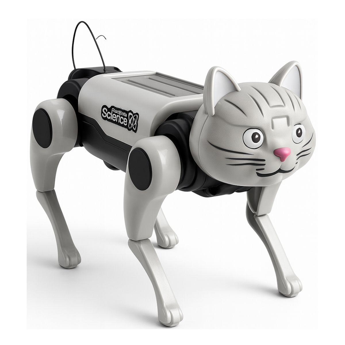 FLIPEREX - Kit Arma Tu Primer Perro Robot RC a Control Remoto Juguete Infantil - Blanco