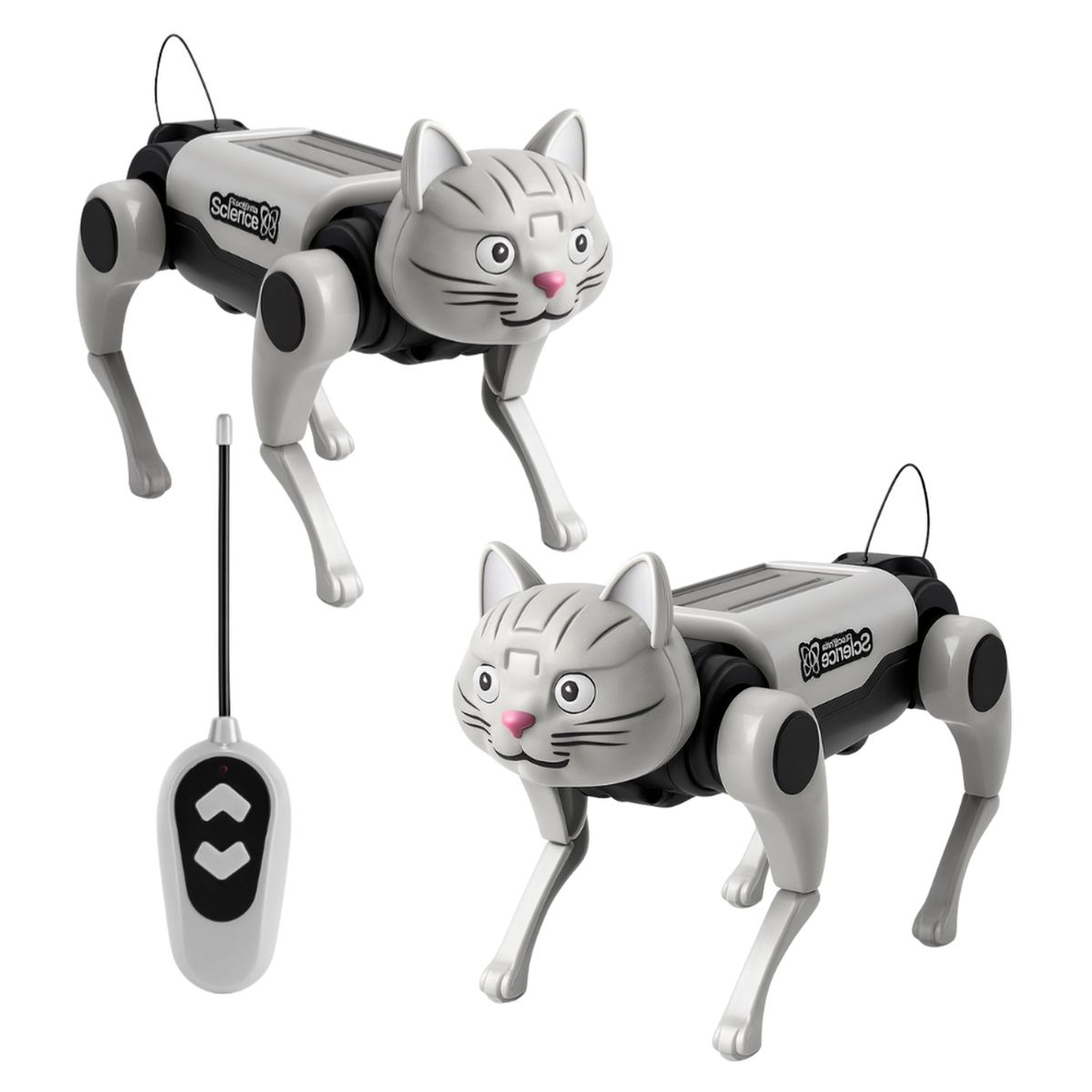 FLIPEREX - Kit 2 Arma Tu Primer Perro Robot RC a Control Remoto Juguete