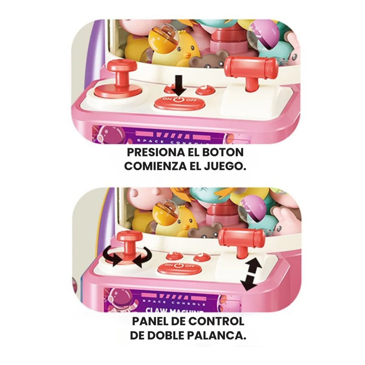 FLIPEREX - Juguete Maquina De Peluche Garra Premio Claw Machine Rosada