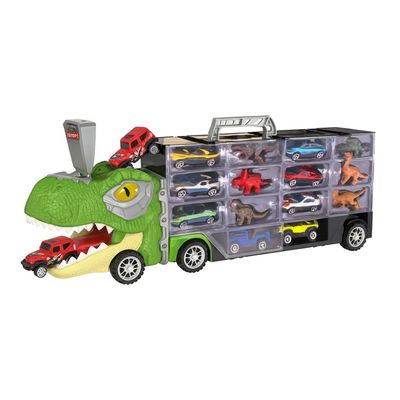 Imagen 2 del producto Camion Transportador Porta Autitos y Dinosaurios Juguete