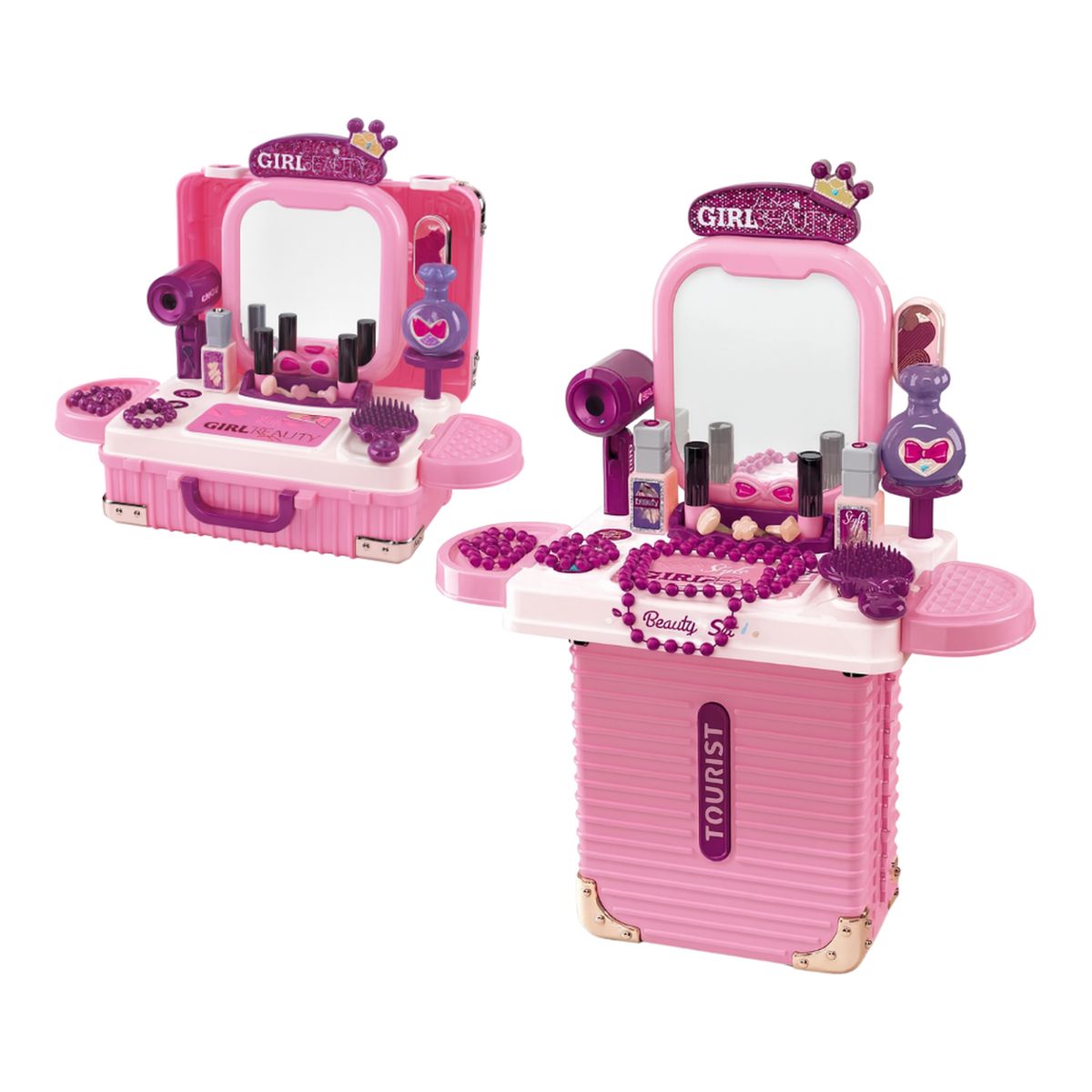 FLIPEREX - Set Maleta Tocador De Belleza Infantil Con Maquillaje Juguete