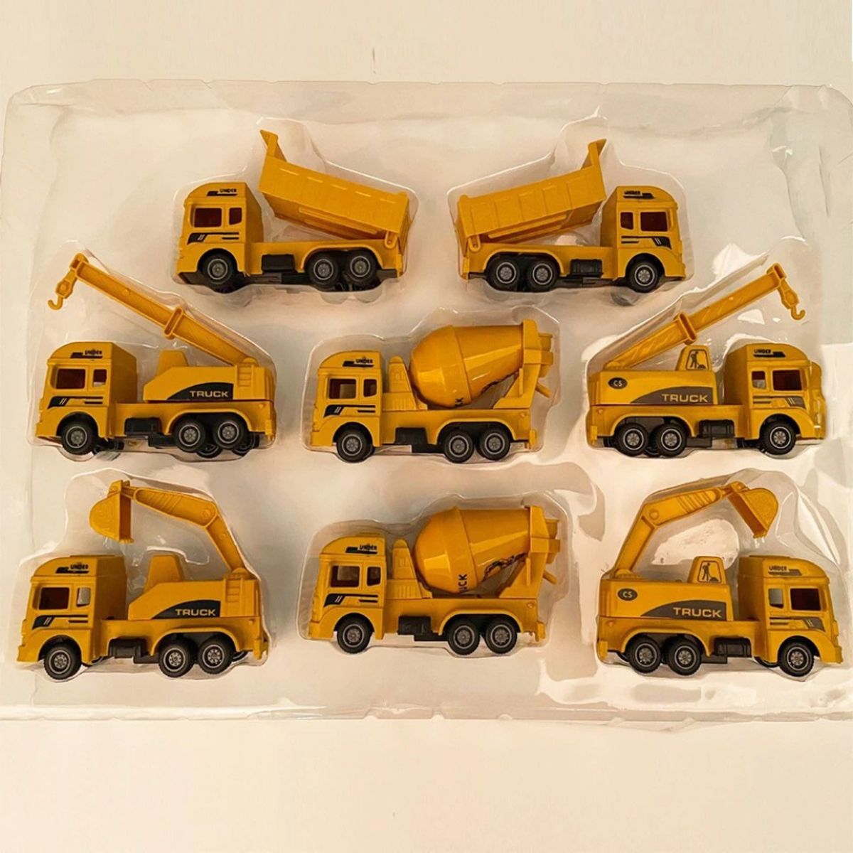 GENERICO - Set 8 Camiones De Construccion Juguete Para Niños Vehiculos