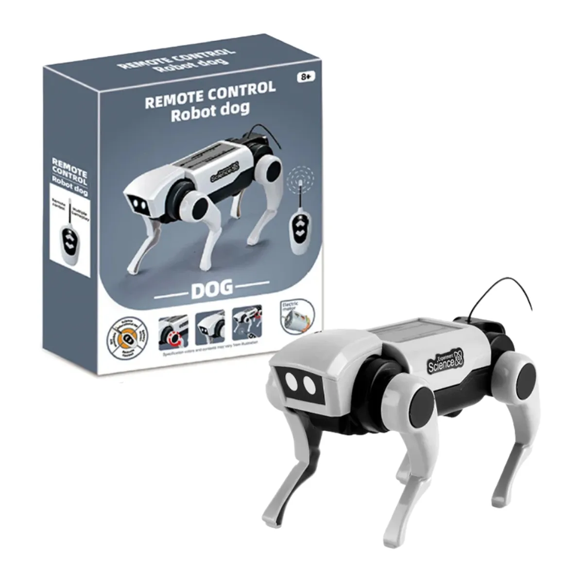 GENERICO - Kit Arma Tu Primer Perro Robot RC a Control Remoto Juguete Infantil - Blanco