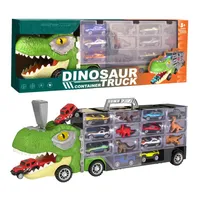 Camion Transportador Porta Autitos y Dinosaurios Juguete