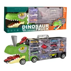 GENERICO - Camion Transportador Porta Autitos y Dinosaurios Juguete