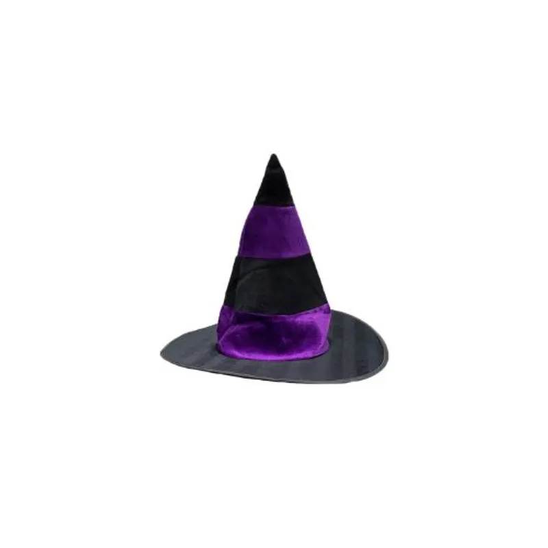 GENERICO - Sombrero Bruja Líneas Morado X 1 Unidad