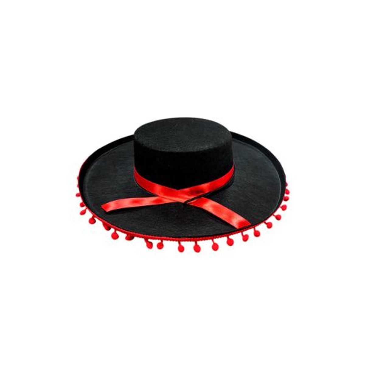 GENERICO - Sombrero Pompom Rojo X 1 Unidad